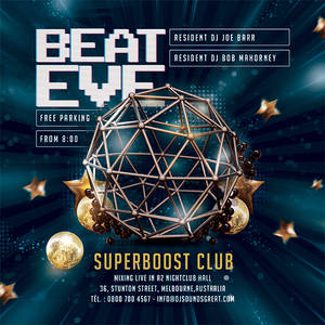 Beat Eve Mix Night Club Flyer