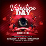 Valentine Day Heart Beat Party Flyer by n2n44