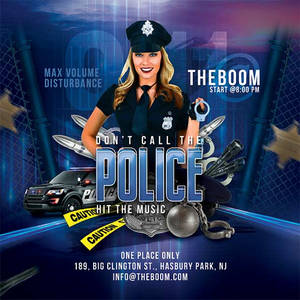 Themed Police Night Flyer template