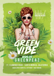 Green Vibe Party Flyer by n2n44