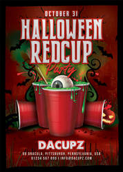 Halloween Red Cup Party Flyer by n2n44