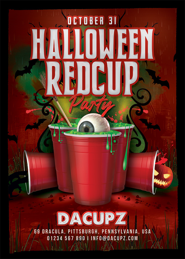Halloween Red Cup Party Flyer