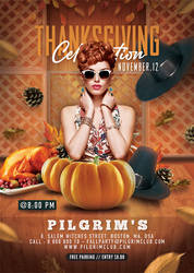Thanksgiving Celebration Party Flyer by n2n44