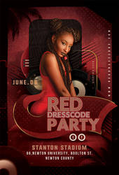 Red Dresscode Party Flyer