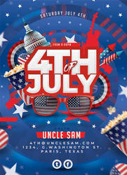 USA 4th Of July Party Flyer
