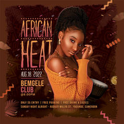 African Heat Nightclub Flyer