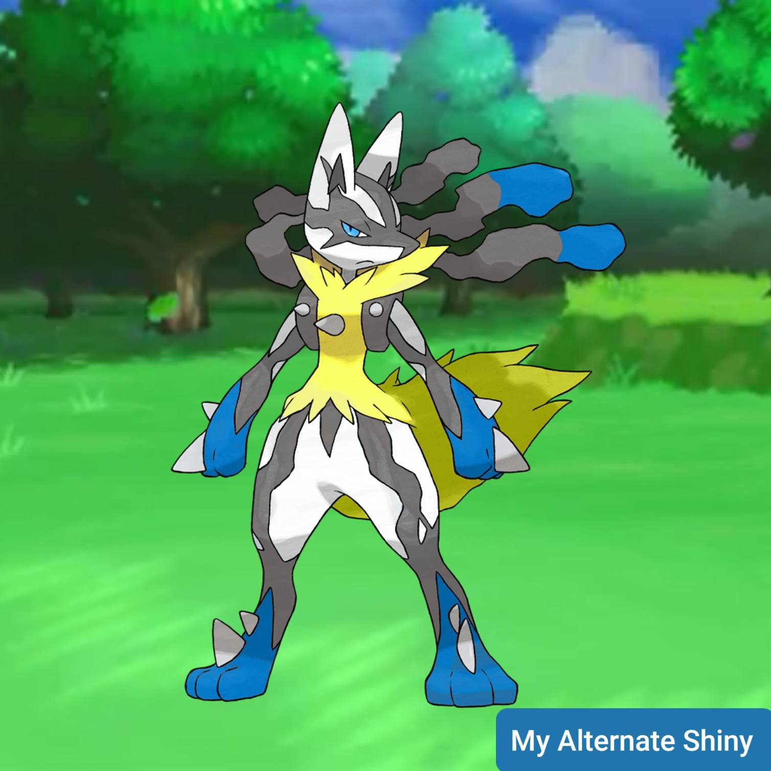 Lucario shiny by ApplewoodArt on DeviantArt