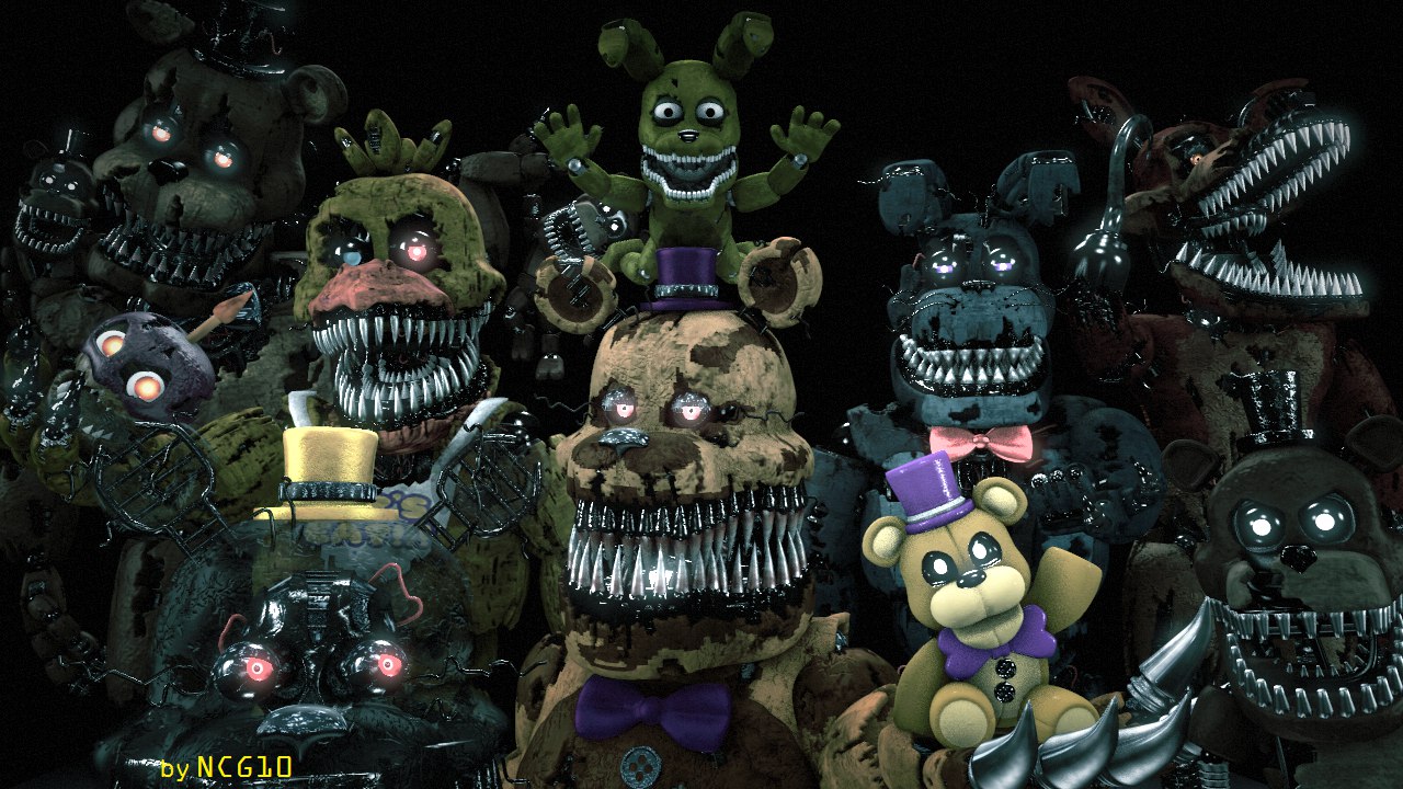 Fnaf 4 animatronics by ShizArtis8783 on DeviantArt