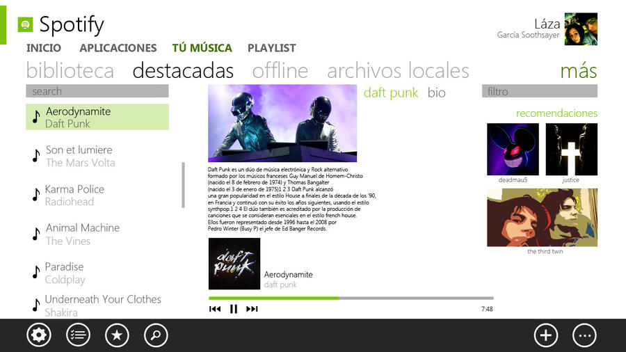 Spotify Metro App Spotify Metro App
