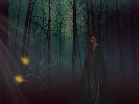 Mystic Girl in the Forest