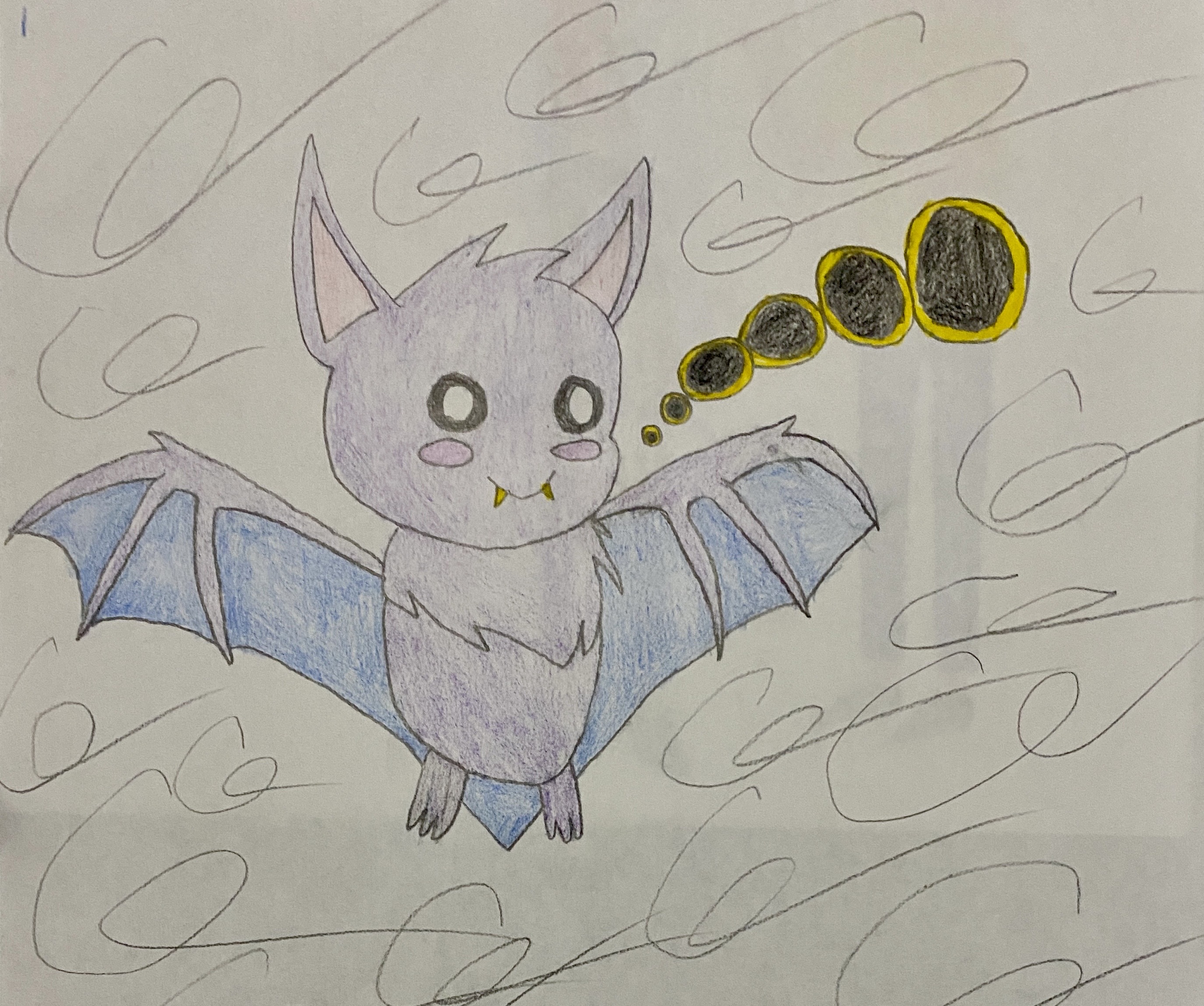 Purple Bat Sketch