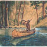 Native on Canoe