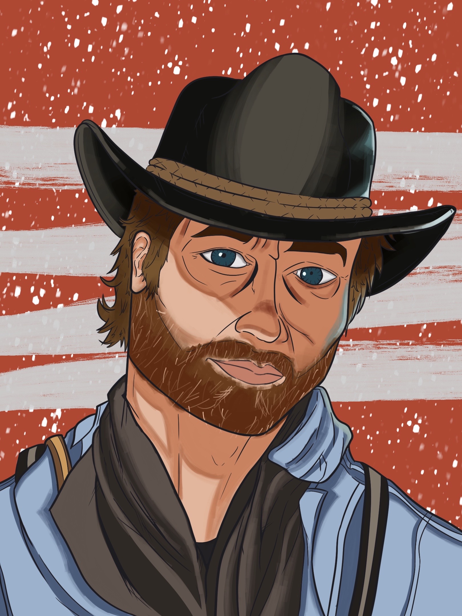 Arthur Morgan Portrait, pencil- age 23 by GabbityGabby on DeviantArt