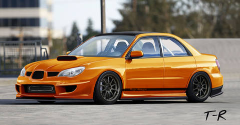 Subaru Impreza orange