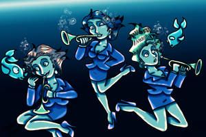 Bugler Sisters Underwater