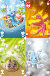 The four elements --- Robostar Design Cardgame by Robo-Comicstar