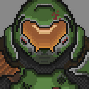 Doom Slayer Pixel Art