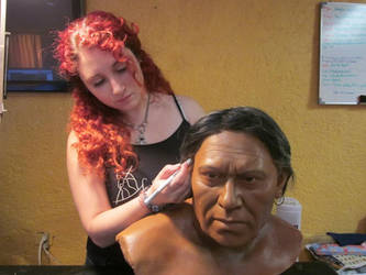 Mayan bust handmade hair addition