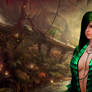 Black Desert Green Beauty Portrait Wallpaper