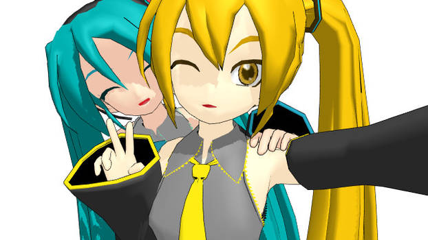 [MMD] Neru and Miku selfie