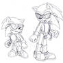 Evil Sonic Classic and evil Sonic