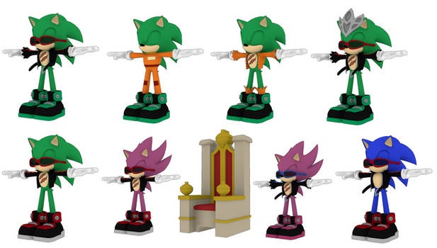 Scourge the hedgehog HAIL THE KING model set Relea