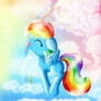 Little Dashie jumping over the rainbow