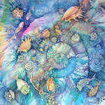 kerchief with fishes by ireneya