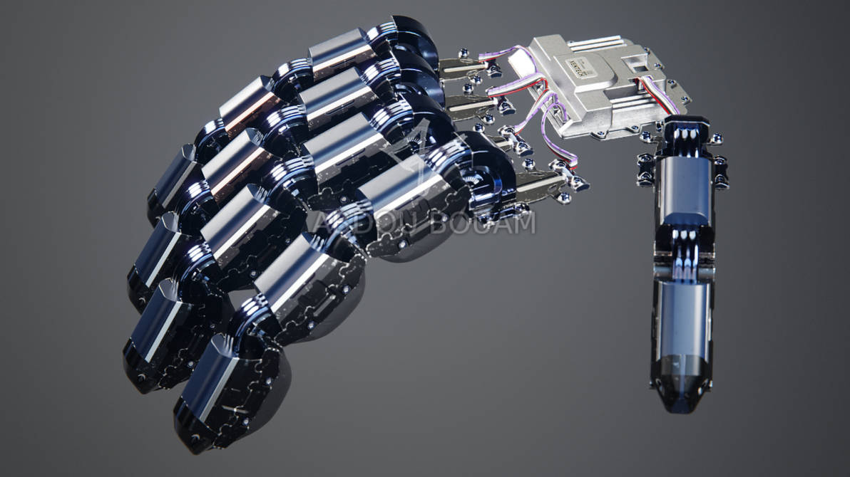 Robotic Hand WIP #2 by AbdouBouam on DeviantArt