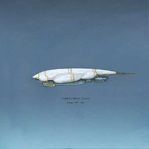 Silverfish Airship by soma