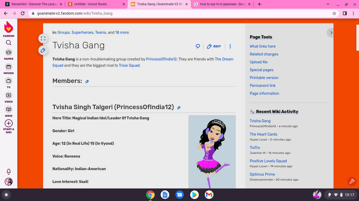 I’m Making A GoAnimate Page For My New Gang! by TvishaLoliRock12