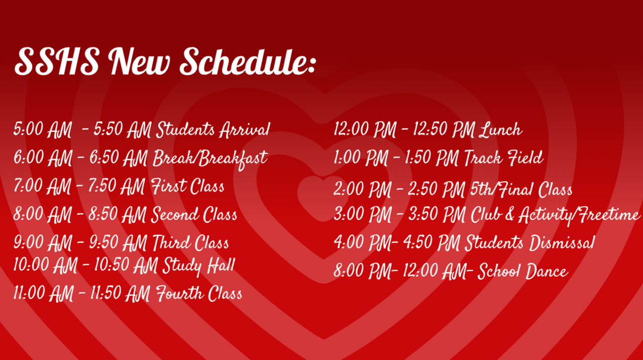 SSHS Student Schedule Redo by TvishaLoliRock12 on DeviantArt