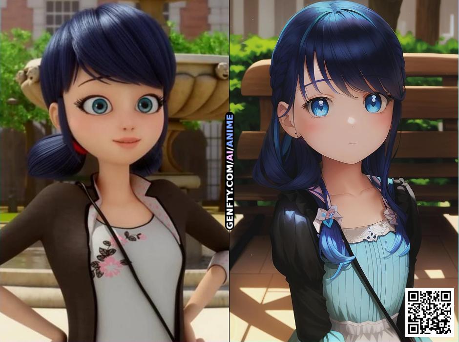 Miraculous Ladybug-Marinette In Anime!