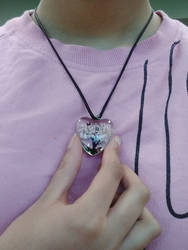 Wearing My Favorite Necklace With Blossom Heart