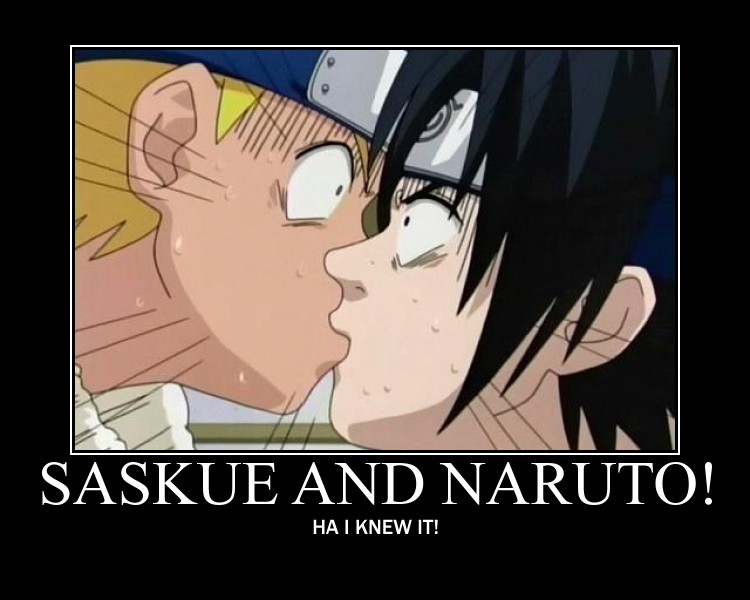 saskue and naruto kiss