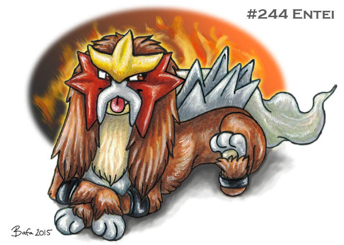 #244 Entei by Bafa on DeviantArt