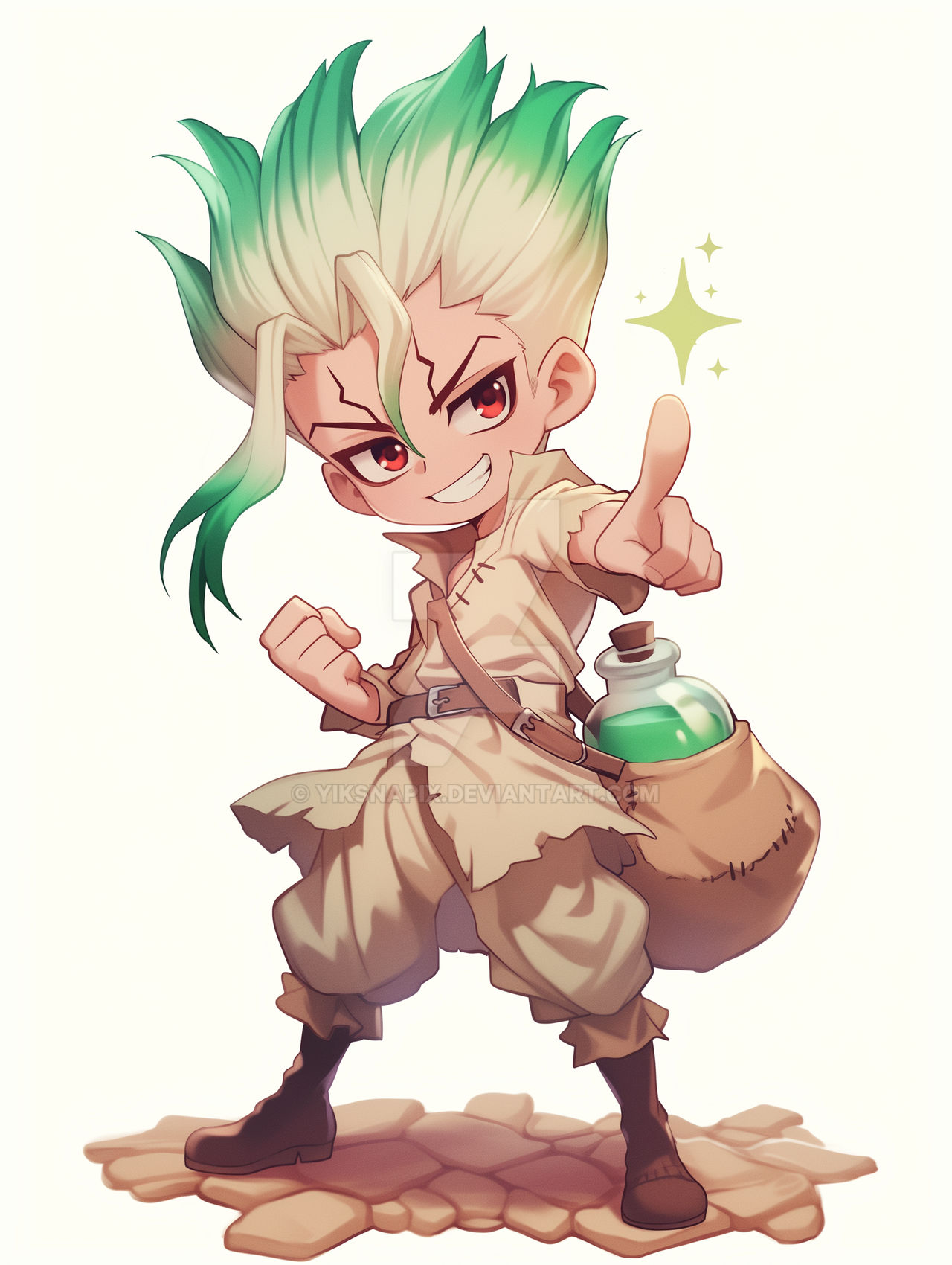 Senku by yiksnapix on DeviantArt
