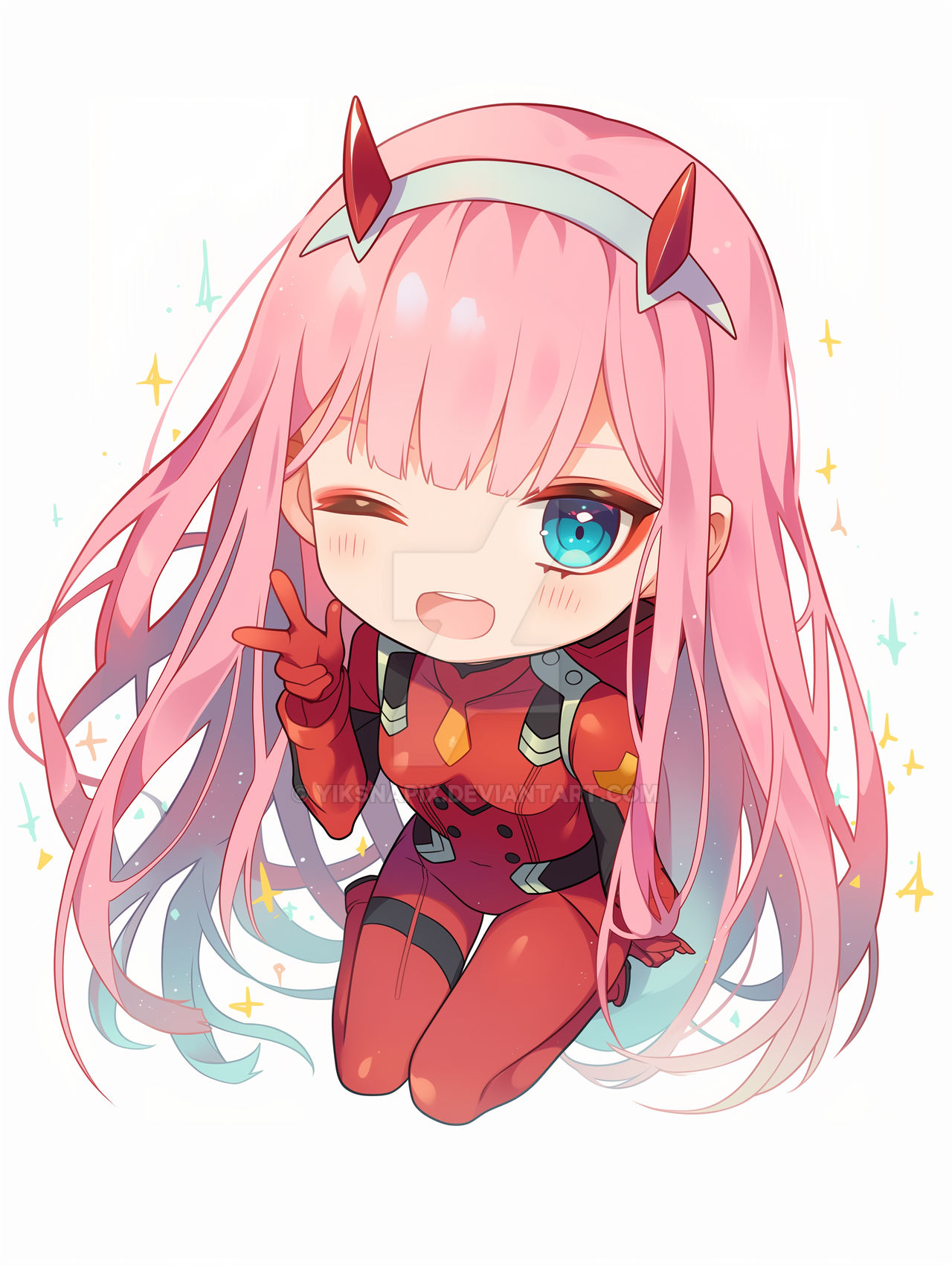 Chibi Zero Chibi Zero Two by yiksnapix on DeviantArt