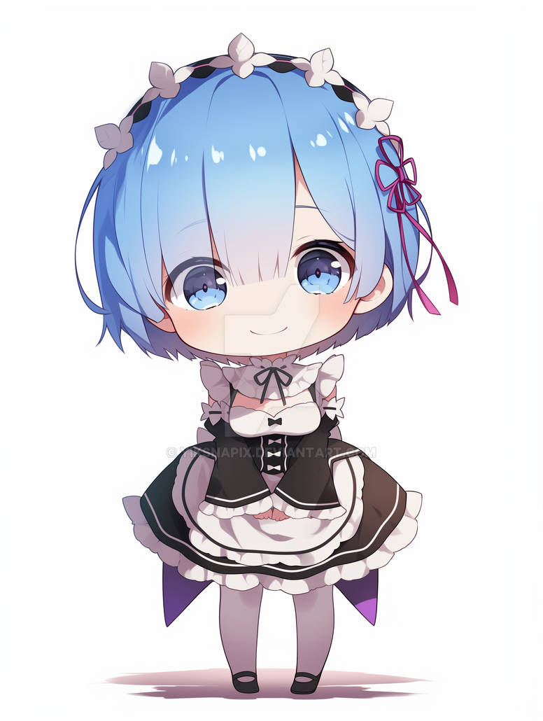 Chibi Vector Rem Chibi Rem From Re Zero by yiksnapix on DeviantArt