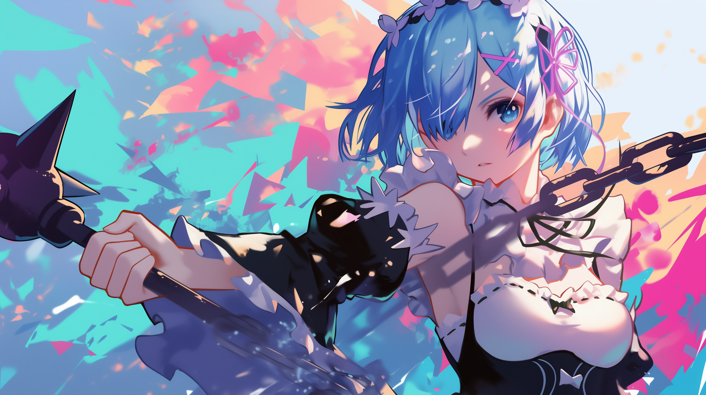 Rem Fight Rem From Rezero by yiksnapix on DeviantArt