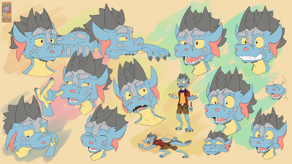 Derg General Expressions sheet of my blue derg. by Taphen on DeviantArt