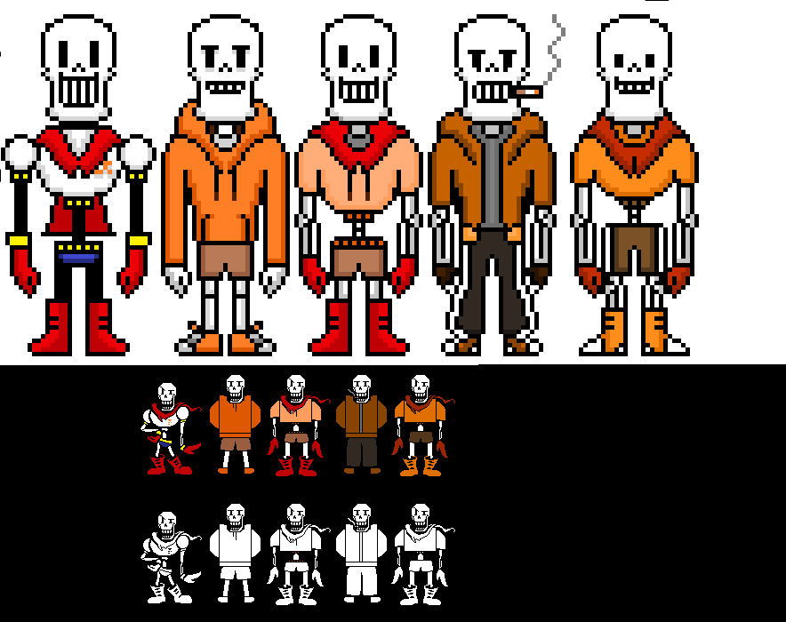 Swapswap Papyrus 1 To 4 (And Undertale) by REDBIRD030 on DeviantArt