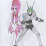 Cure Blossom And Kamen Rider Zeta