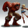 Red Hulk and Supergirl