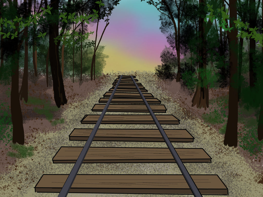 Forest rails by SynthaRoboto on DeviantArt