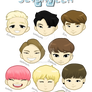 Seventeen Chibi Heads