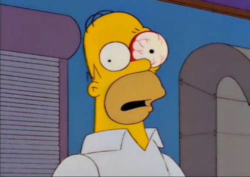 Homer Simpson Eye Socket Pop's Out by KareemCarzan on DeviantArt