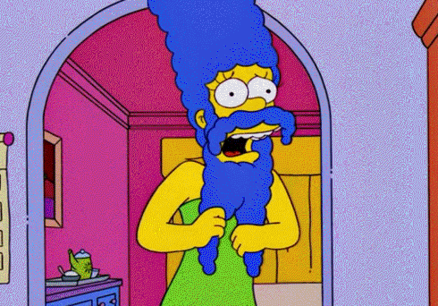 Marge Having Anxiety over Her Beard by KareemCarzan on DeviantArt