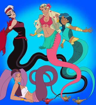 Perfuma, Mermista, Entrapta and Scorpia