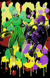 Kick-Ass and Hit Girl from Kick-Ass by LCBrown-Ojeda